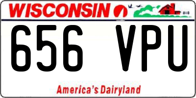 WI license plate 656VPU