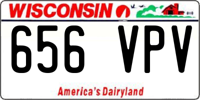 WI license plate 656VPV