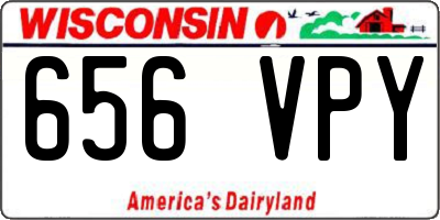 WI license plate 656VPY