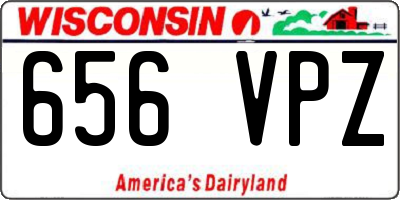 WI license plate 656VPZ
