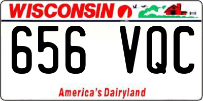 WI license plate 656VQC