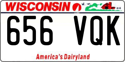 WI license plate 656VQK