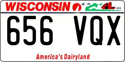 WI license plate 656VQX