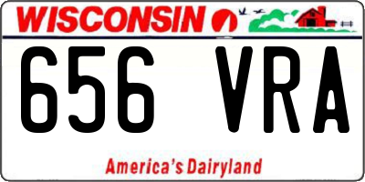 WI license plate 656VRA