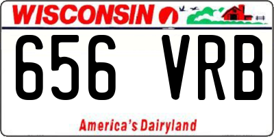 WI license plate 656VRB