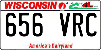 WI license plate 656VRC