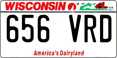 WI license plate 656VRD