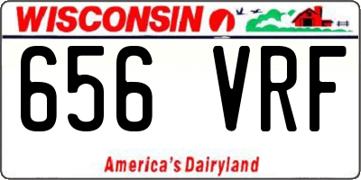 WI license plate 656VRF