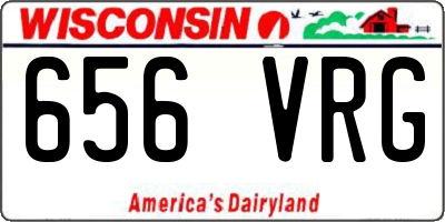 WI license plate 656VRG