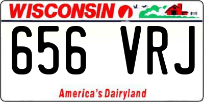 WI license plate 656VRJ