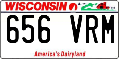 WI license plate 656VRM