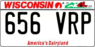 WI license plate 656VRP