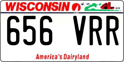 WI license plate 656VRR