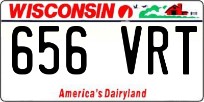 WI license plate 656VRT