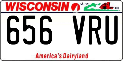 WI license plate 656VRU
