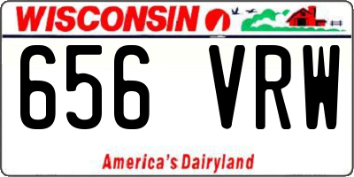 WI license plate 656VRW