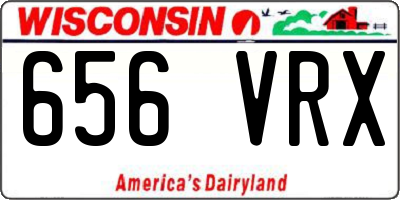 WI license plate 656VRX