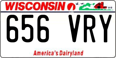 WI license plate 656VRY