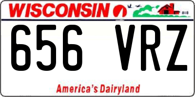 WI license plate 656VRZ