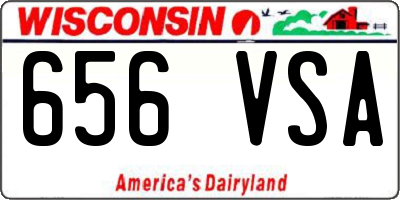 WI license plate 656VSA