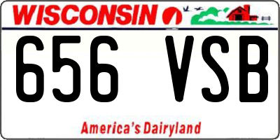 WI license plate 656VSB