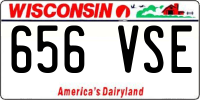 WI license plate 656VSE