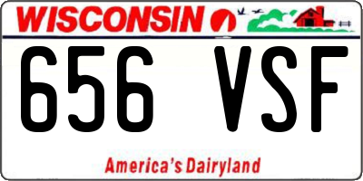 WI license plate 656VSF