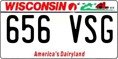 WI license plate 656VSG