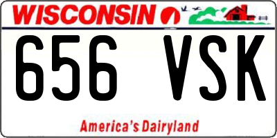 WI license plate 656VSK