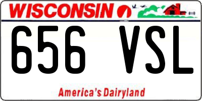 WI license plate 656VSL