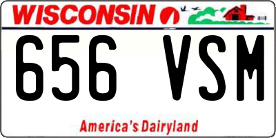 WI license plate 656VSM