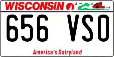 WI license plate 656VSO