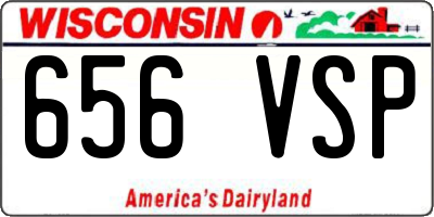 WI license plate 656VSP