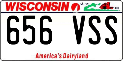 WI license plate 656VSS