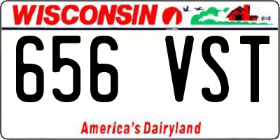 WI license plate 656VST