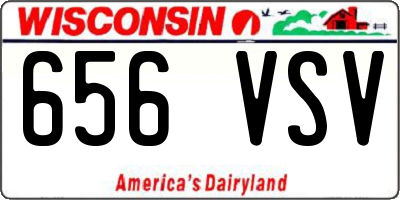 WI license plate 656VSV
