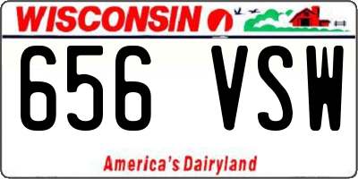 WI license plate 656VSW