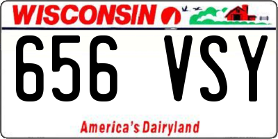 WI license plate 656VSY