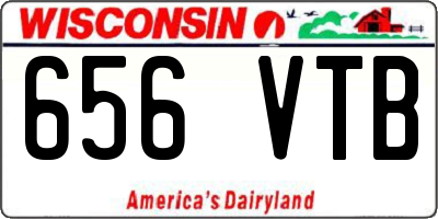 WI license plate 656VTB