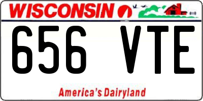 WI license plate 656VTE