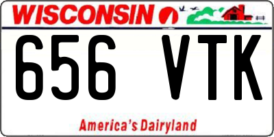 WI license plate 656VTK