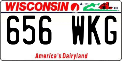 WI license plate 656WKG