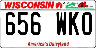 WI license plate 656WKO
