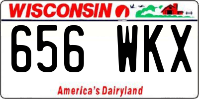 WI license plate 656WKX