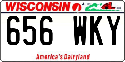 WI license plate 656WKY