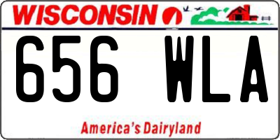 WI license plate 656WLA