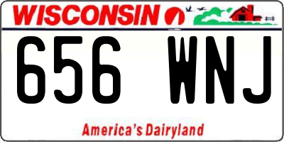 WI license plate 656WNJ