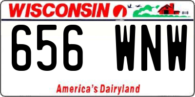 WI license plate 656WNW