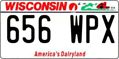 WI license plate 656WPX