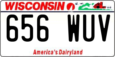 WI license plate 656WUV